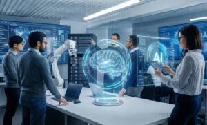 Director de proyectos analizando la gestión de riesgos en proyectos IT con GenAI.