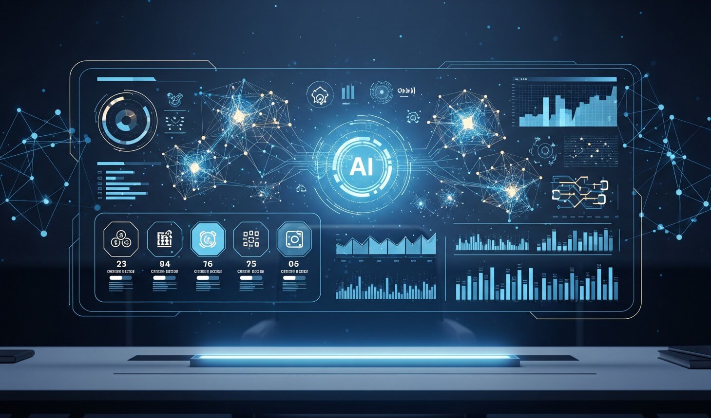 Interfaz digital avanzada de planificación estratégica y gestión de activos asistida por inteligencia artificial