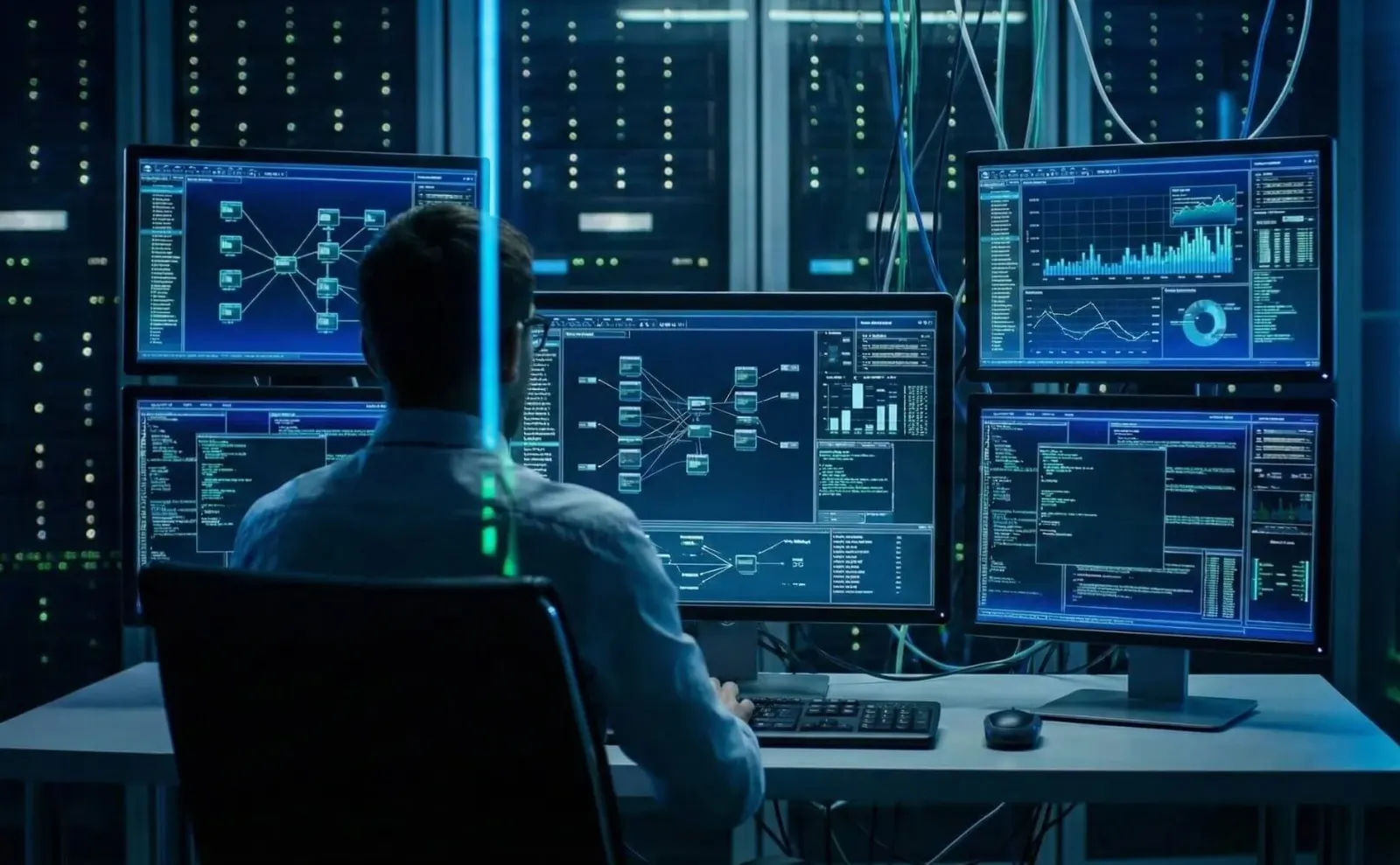 Administrador de sistemas trabajando en las claves para ser un buen SysAdmin