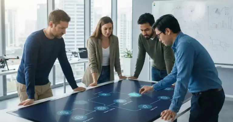 Professional acting as an AI Project Manager coordinating teams and AI systems